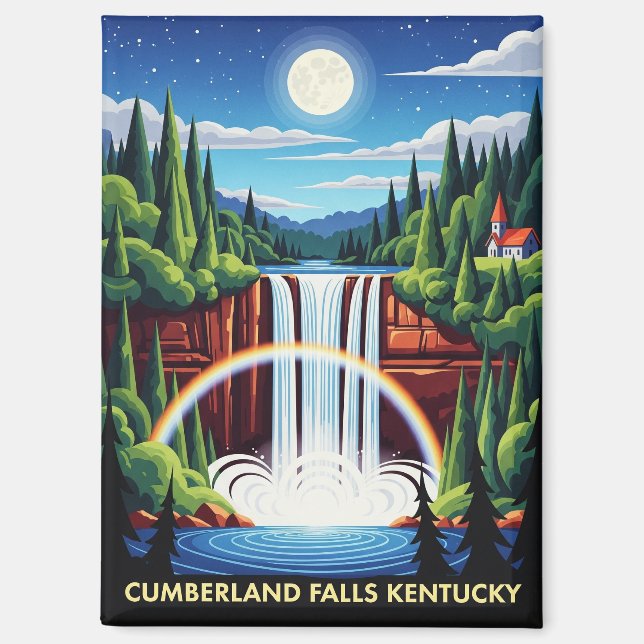 Cumberland Falls Kentucky Night Magnet (Vorderseite)