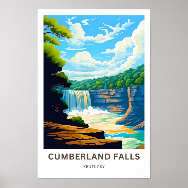 Cumberland Falls Kentucky Travel Print Poster (Vorne)