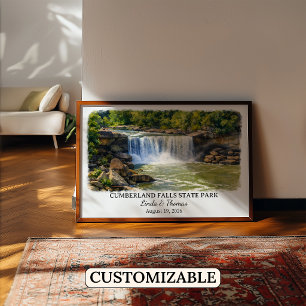 Cumberland Falls State Park Kentucky, Aquarell Poster