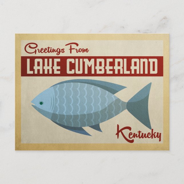 Cumberland Fisch Vintage Postkarte (Vorderseite)