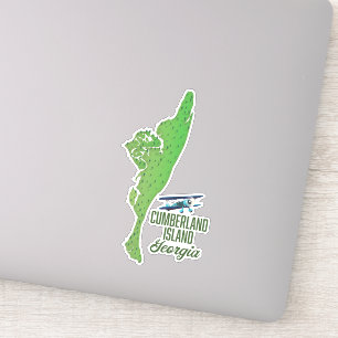 Cumberland Insel Georgia Karte Aufkleber
