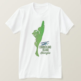 Cumberland Insel Georgia Karte T-Shirt