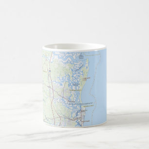 Cumberland Island Georgia Küstenkarte Tasse