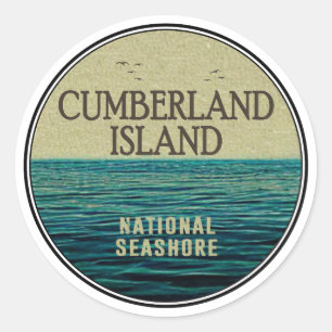 Cumberland Island National Seashore Ocean Birds Runder Aufkleber