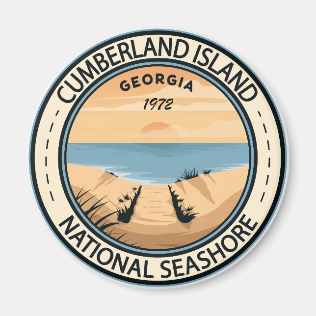 Cumberland Island National Seashway Georgia Abzeic Magnet (Vorne)