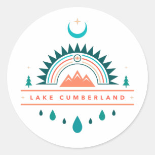 Cumberland Kentucky Boho Regenbogenmond Runder Aufkleber