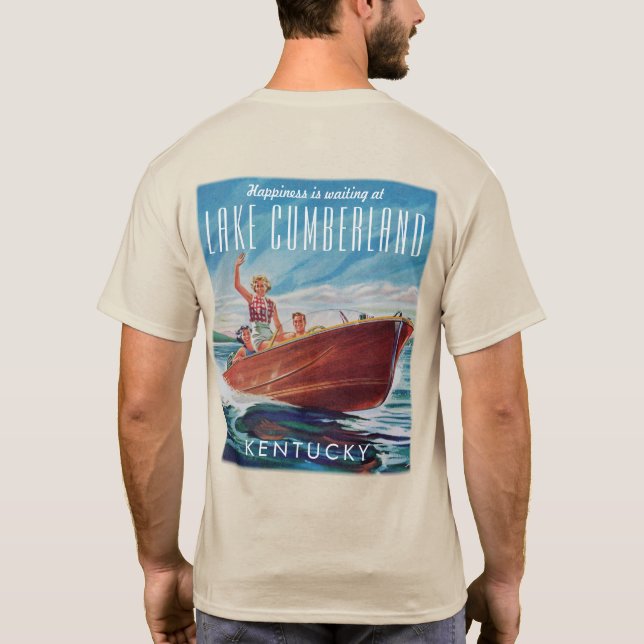 Cumberland Kentucky Vintages Boot Zurück drucken T-Shirt (Rückseite)