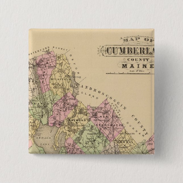 Cumberland Landkreis, Maine Button (Vorderseite)