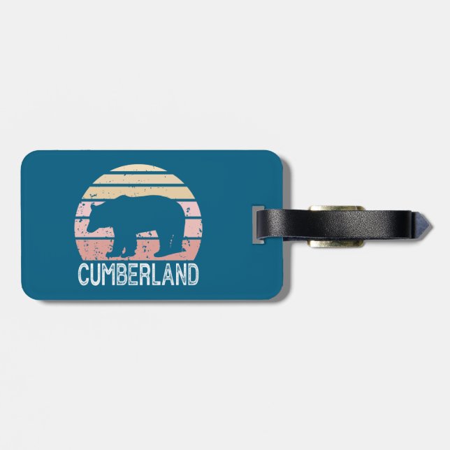 Cumberland Maryland Retro Bear Gepäckanhänger (Rückseite horizontal)