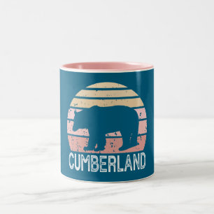 Cumberland Maryland Retro Bear Zweifarbige Tasse