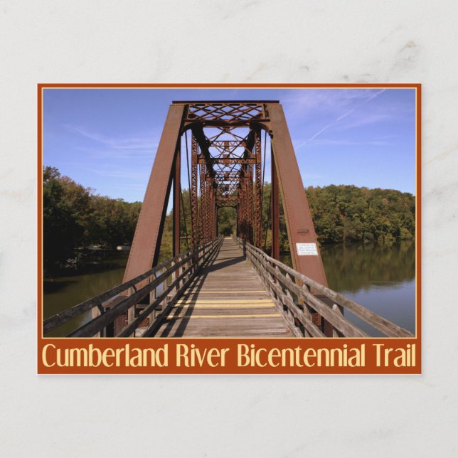 Cumberland River Bicentennial Trail Bridge Postkarte (Vorderseite)
