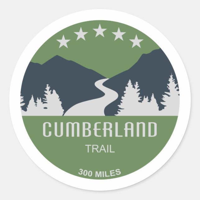Cumberland Trail Tennessee Runder Aufkleber (Vorderseite)