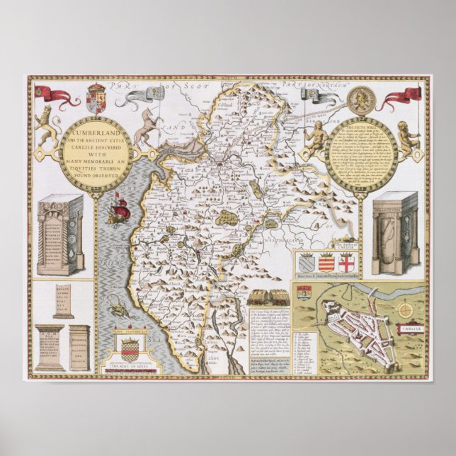 Cumberland und die antike Stadt Carlile Poster (Vorne)