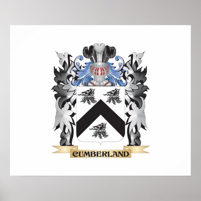 Cumberland-Wappen - Familienwappen Poster (Vorne)