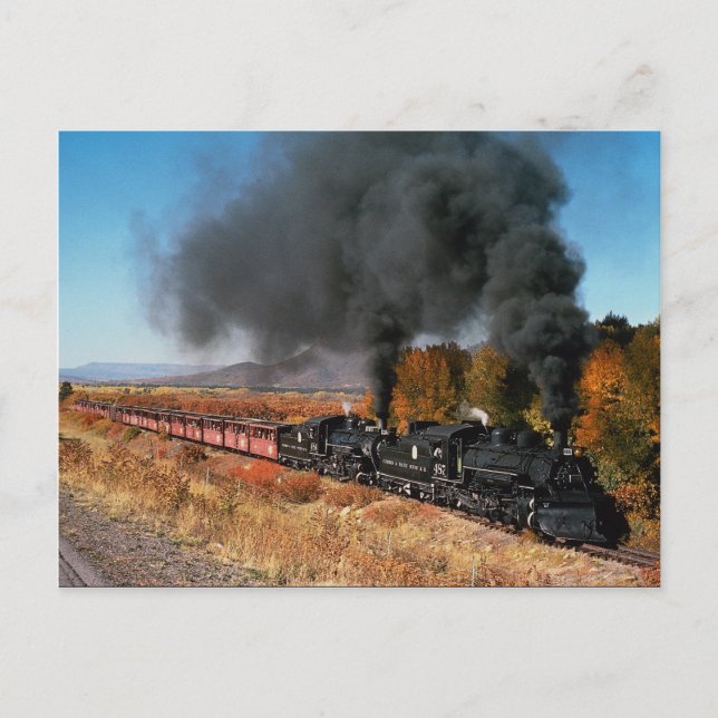 Cumbres and Toltec Railroad, Nr. 487 und Nr. 484, Postkarte (Vorderseite)