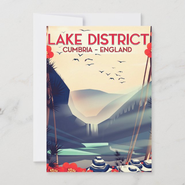 Cumbria Vacacation poster Lake District Einladung (Rückseite)
