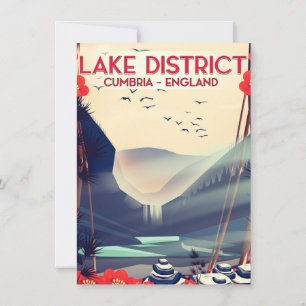 Cumbria Vacacation poster Lake District Einladung