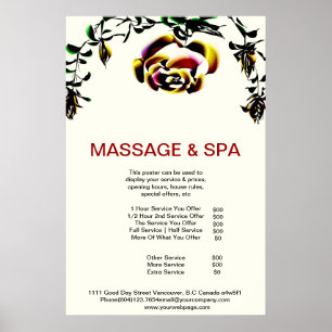 Cumingtonite Wellness-Center Massage Schönheitssal Poster