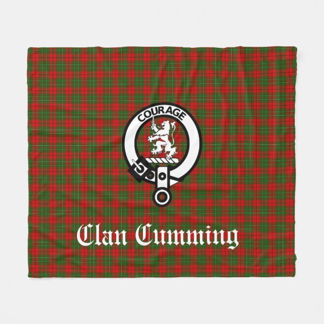 Cumming Crest Badge and Tartan Fleecedecke (Vorderseite (Horizontal))