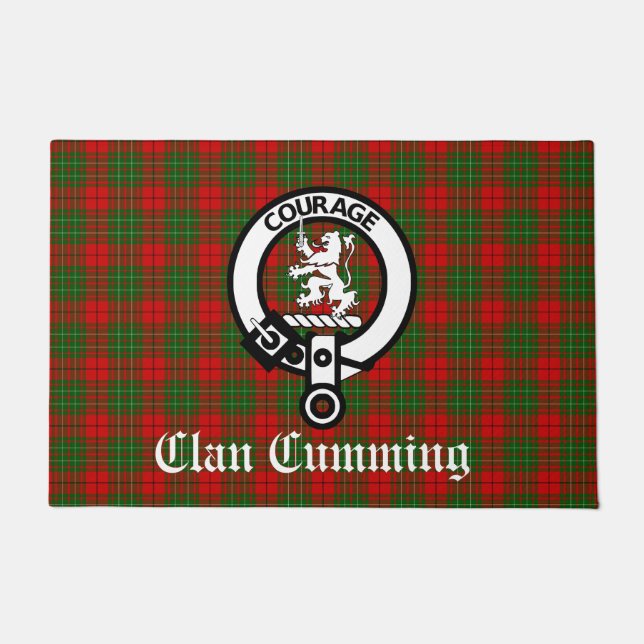 Cumming Crest Badge and Tartan Fußmatte (Vorderseite)