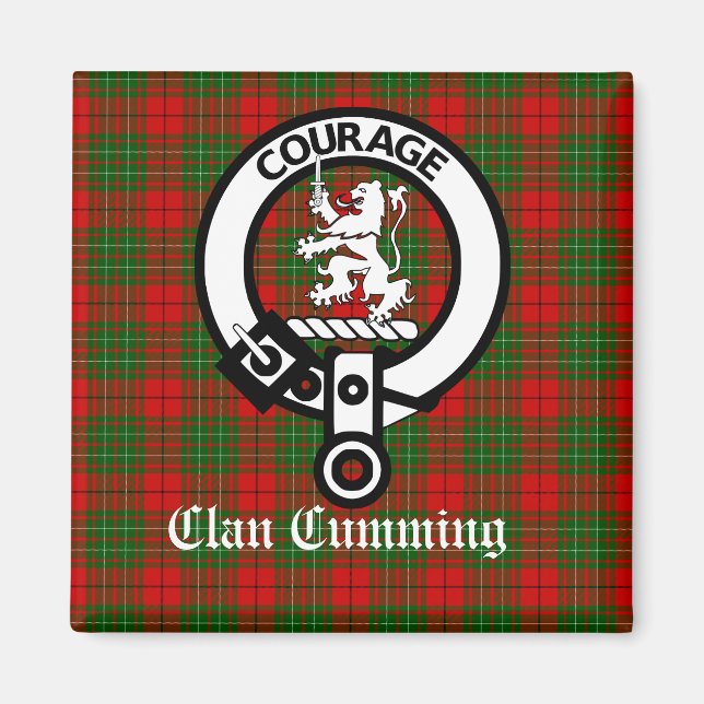 Cumming Crest Badge and Tartan Magnet (Vorne)