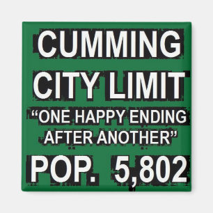 Cumming Georgia Funny City Limit Zeichen Magnet