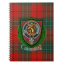 Cumming schottischer Clan-Tartan und Wappen