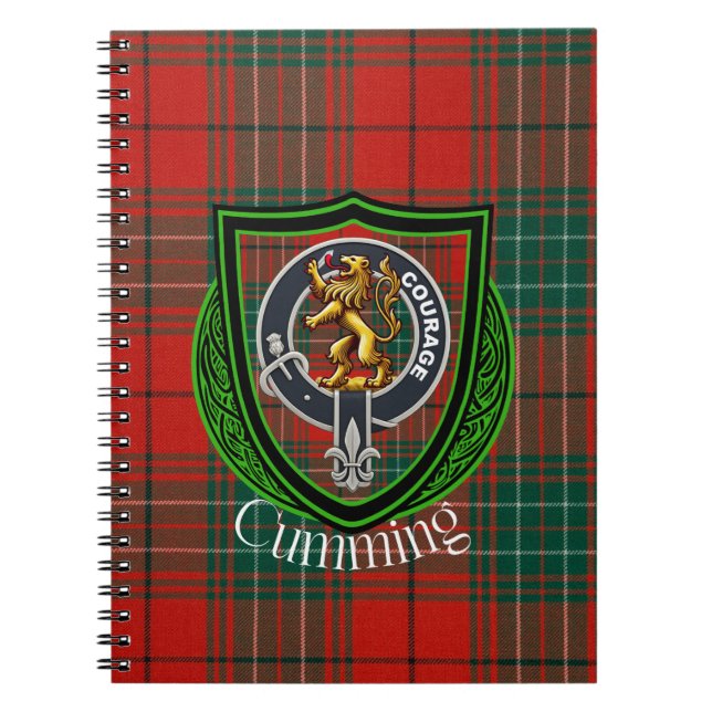 Cumming Scottish Clan Tartan & Crest Notizblock (Vorderseite)