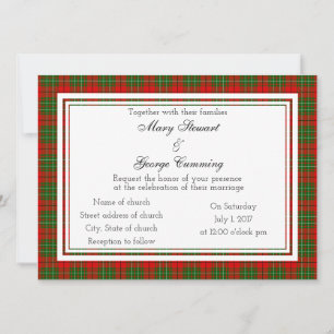 Cumming Scottish Wedding Einladung