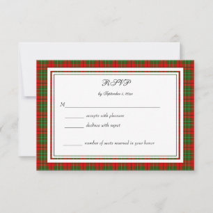 Cumming Scottish Wedding RSVP Card Einladung