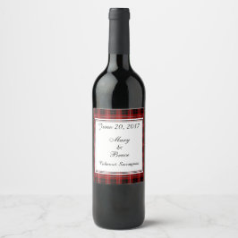 Cummingham Scottish Wedding Wine Label Weinetikett