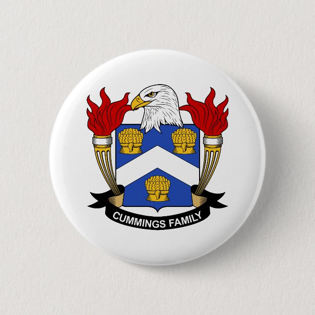 Cummings-Familienwappen Button (Vorderseite)