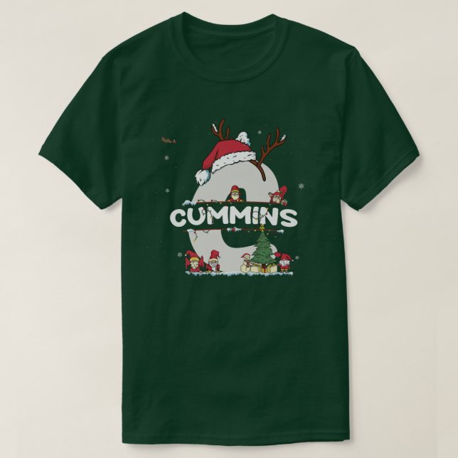 Cummins Christmasw Cummins Name for funny Xmas T-Shirt (Design vorne)