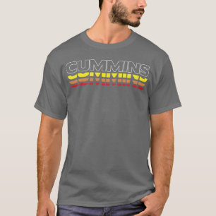 Cummins Vorname Lustig Vintage Sonnenuntergang Cum T-Shirt