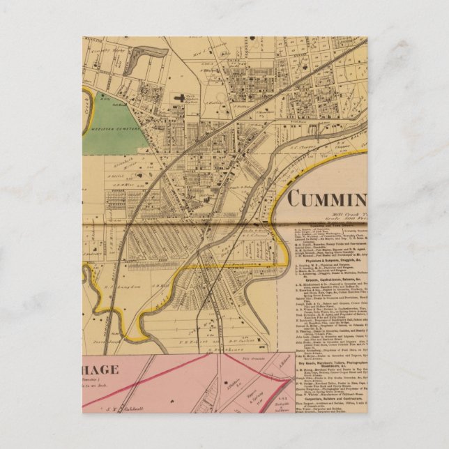 Cumminsville, Ohio Postkarte (Vorderseite)