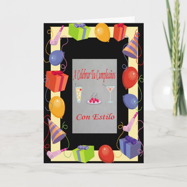 Cumpleaños Betrug estilo Karte (Vorderseite)