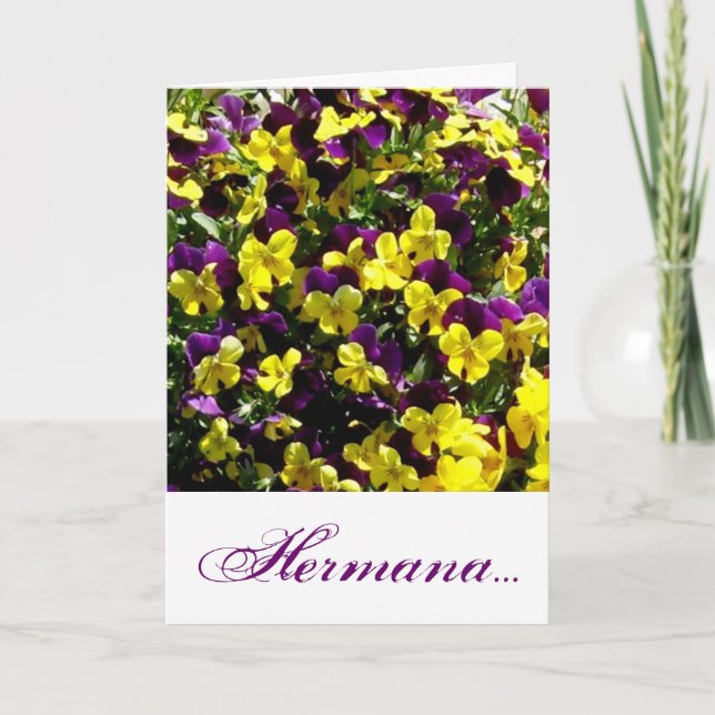 Cumpleaños de la Hermana Karte (Vorderseite)