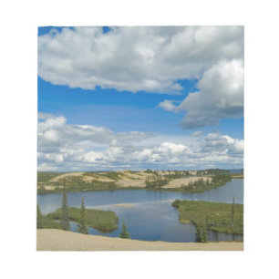 Cumulus-Wolken schweben über Seen, Nordwesten Notizblock