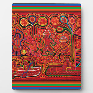 Cuna Indian Men in Cayucos Fotoplatte