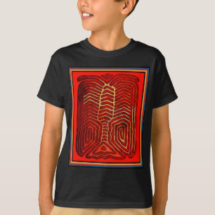 Cuna Indianischer Stammes-Hummerskelett T-Shirt