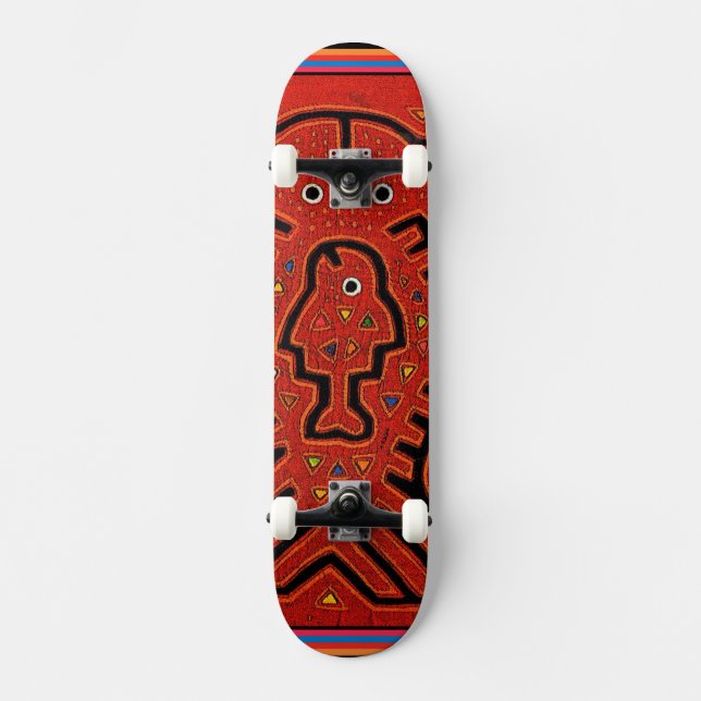 Cuna Tribal Skate Fish Skateboard (Vorderseite)