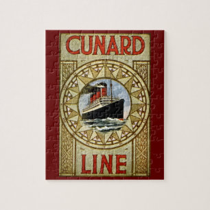 Cunard Cruise Line Reiseplan Vintag Titanic Puzzle