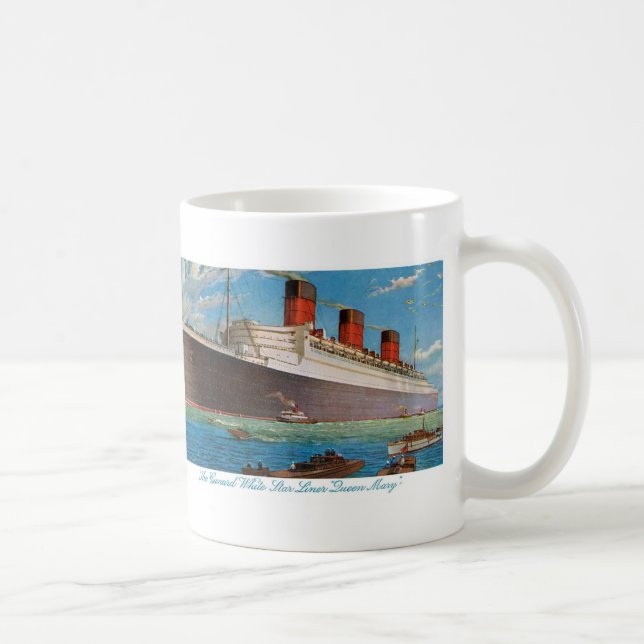 Cunard der weißen Queen Mary Stern-Linie Tasse (Rechts)