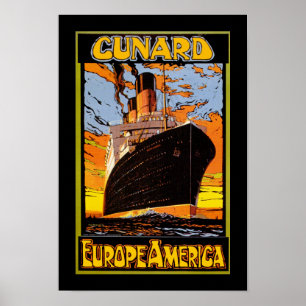 Cunard Europa-Amerika Poster