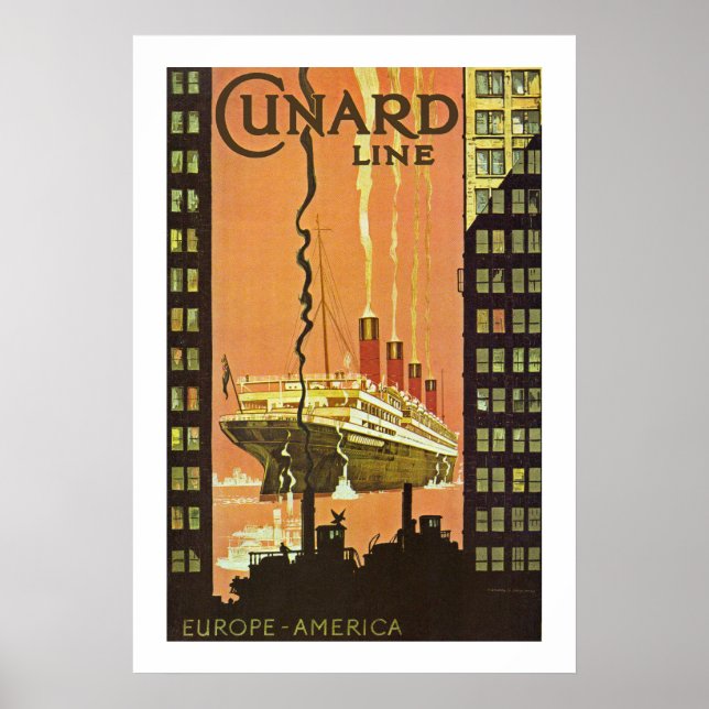 Cunard Europe-America Poster (Vorne)