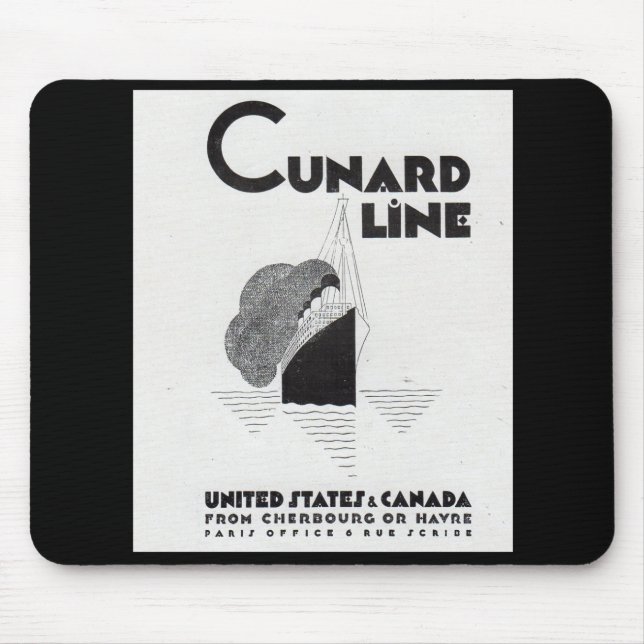 Cunard Line art Deko ad Mousepad (Vorne)