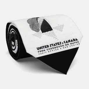 Cunard Line Art Deko und Print der 1920er Jahre Krawatte