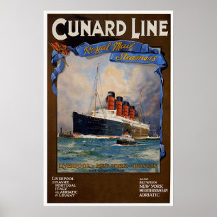 Cunard Line - Lusitania Poster