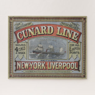 Cunard Line Werbeplakat aus der Vintage-Ära Puzzle