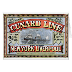 Cunard Linie Plakat New York Liverpool